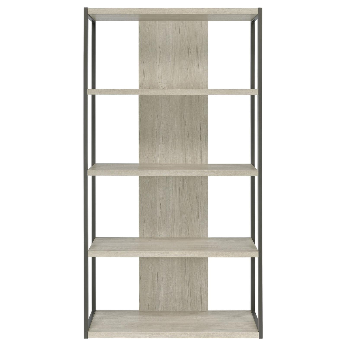 Loomis 72-inch 4-shelf Bookshelf Whitewashed Grey