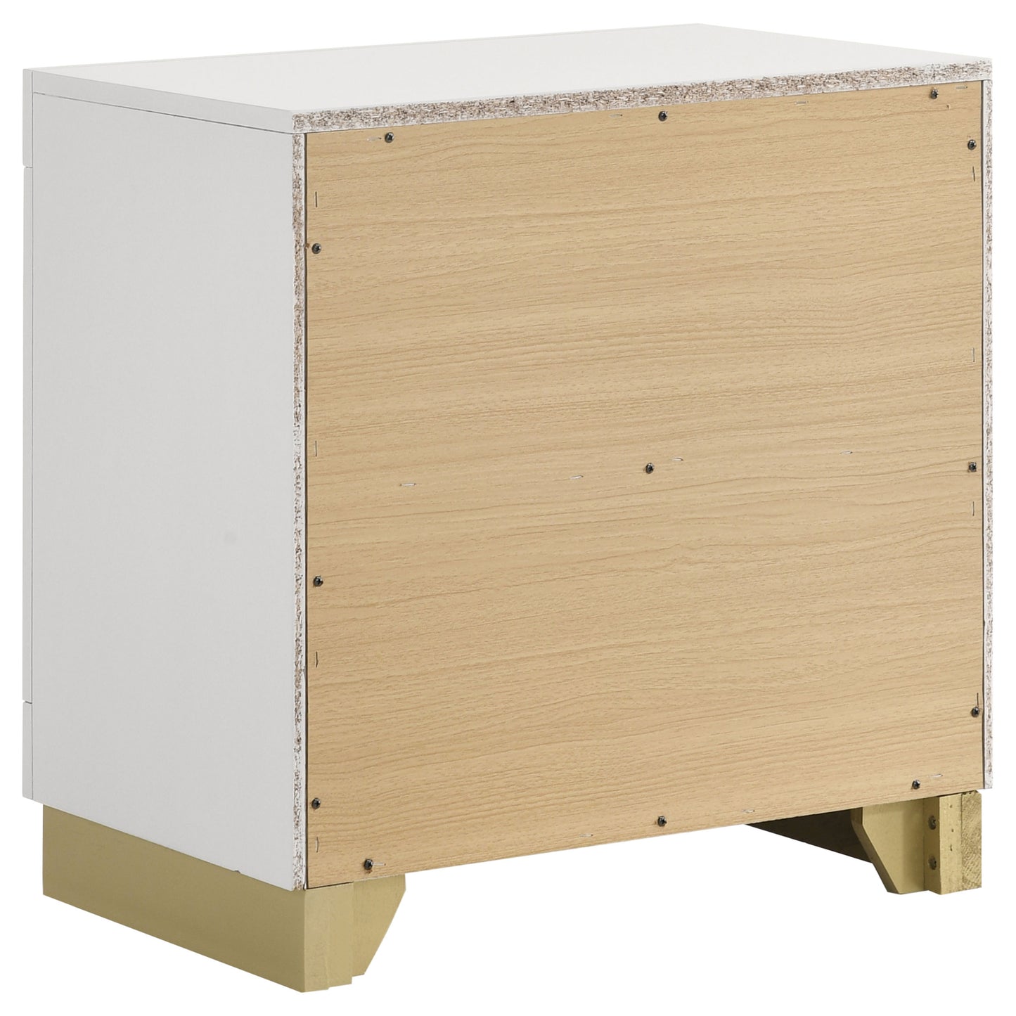 Caraway 4-Piece Bedroom Set — White & Gold with LED Headboard