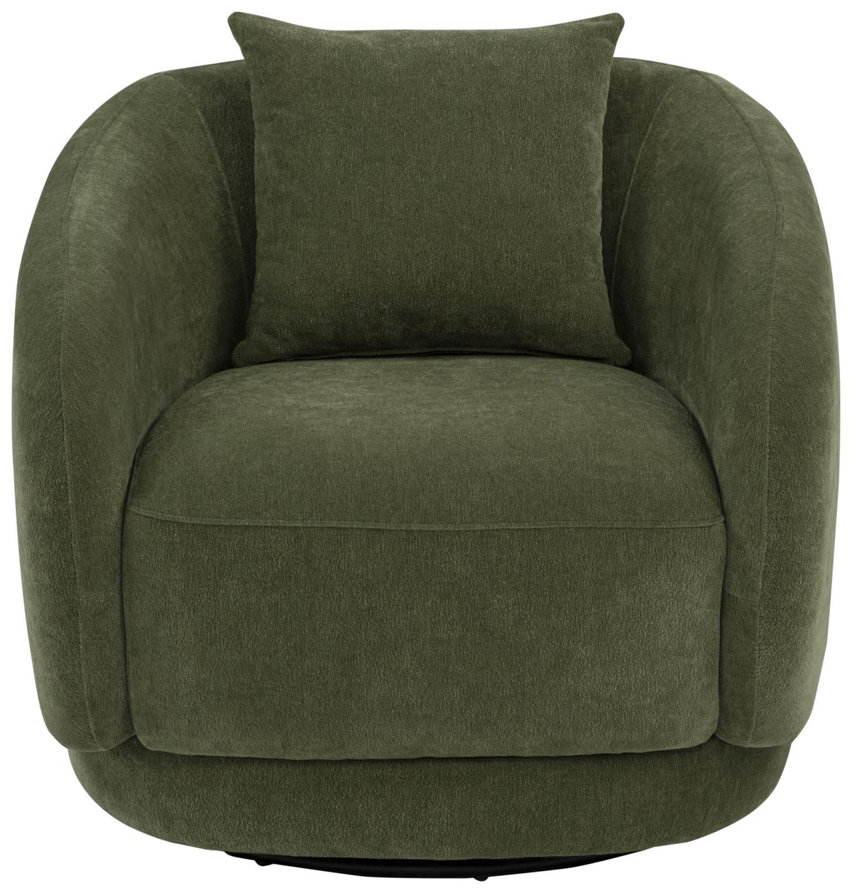 Arnaud Chenille Upholstered Swivel Accent Chair Green