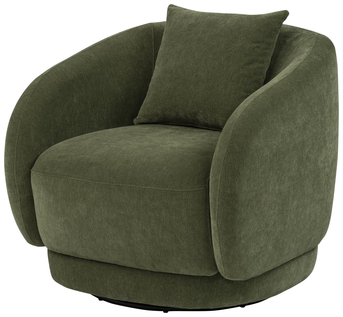 Arnaud Chenille Upholstered Swivel Accent Chair Green