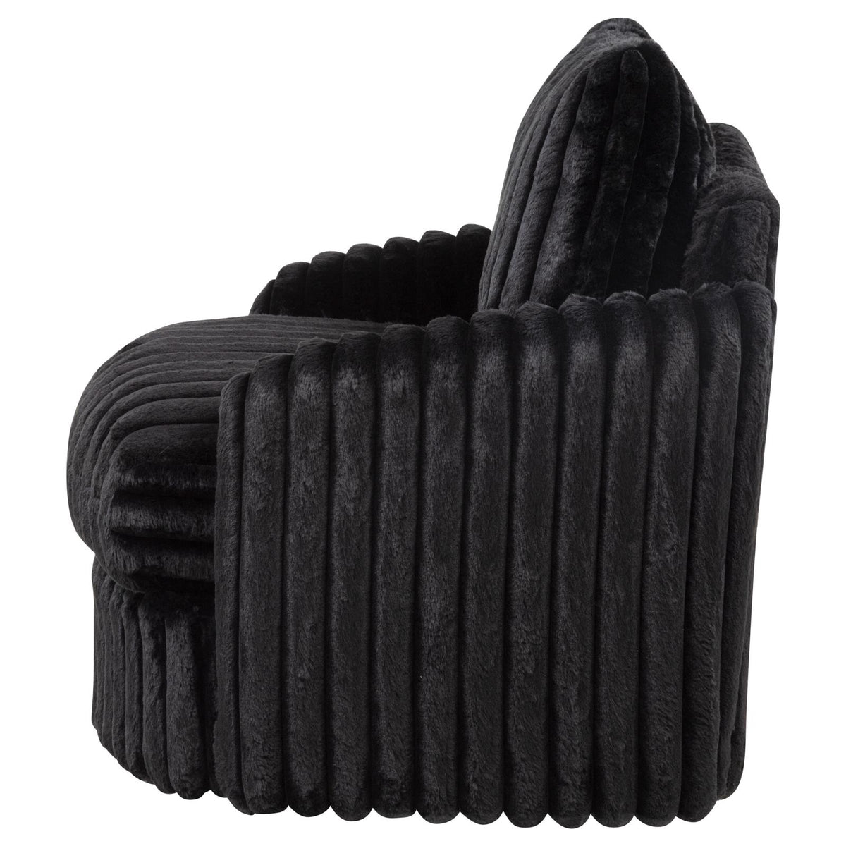Sarco Corduroy Upholstered Swivel Accent Arm Chair Black