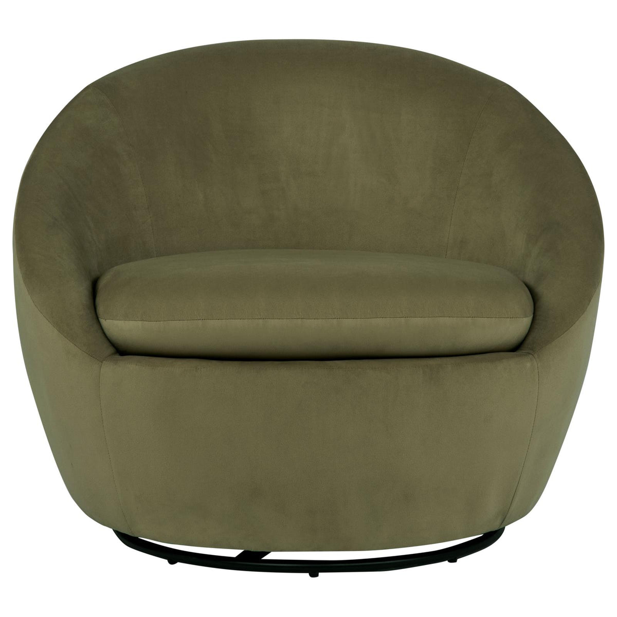 Myernick Velvet Upholstered Swivel Accent Chair Olive