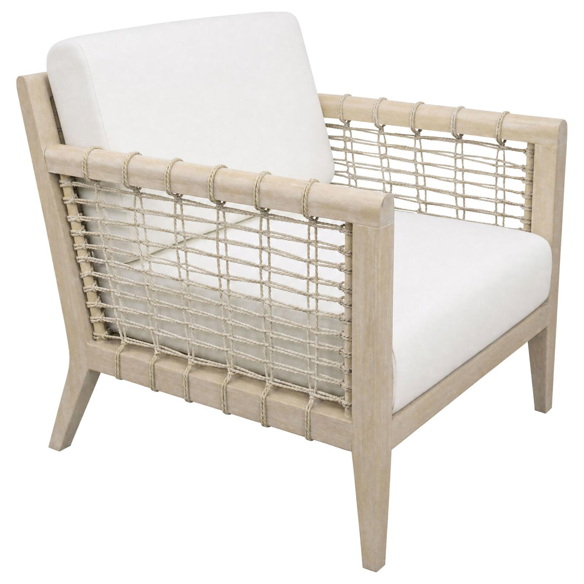 Cantu Seagrass Accent Chair White and Weathered Natural