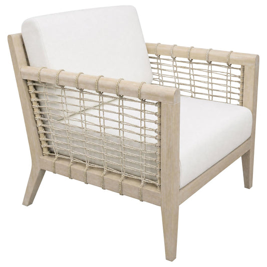 Cantu Seagrass Accent Chair White and Weathered Natural