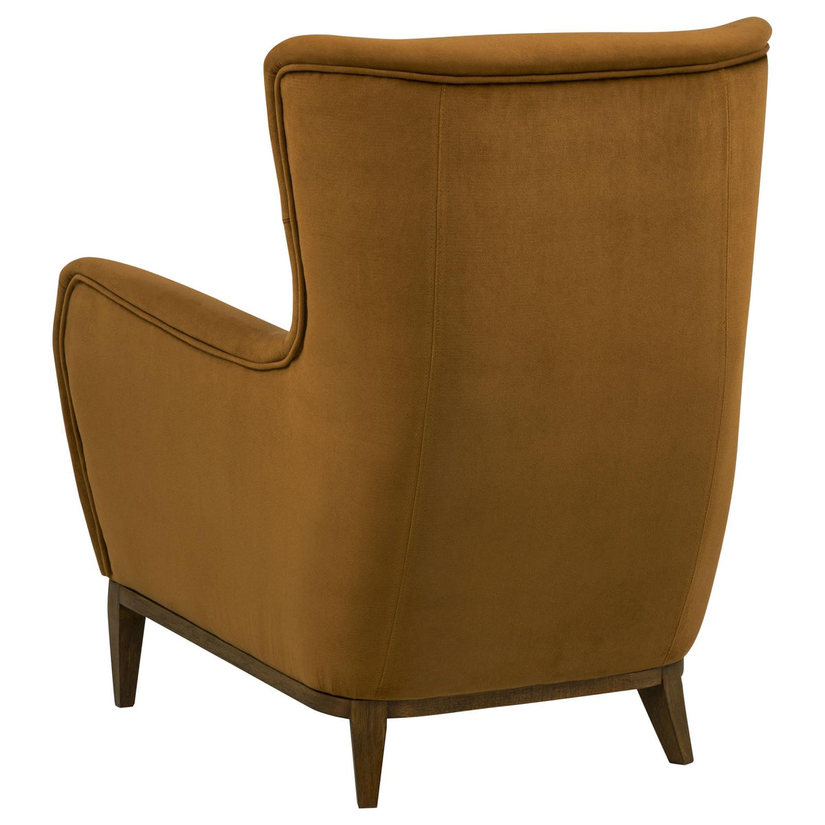 Catala Upholstered High Back Accent Chair Rust and Coffee