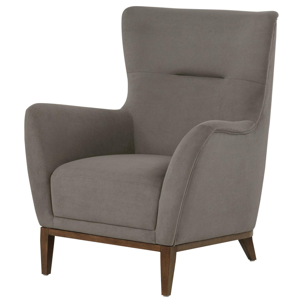 Catala Upholstered High Back Accent Chair Stone and Coffee
