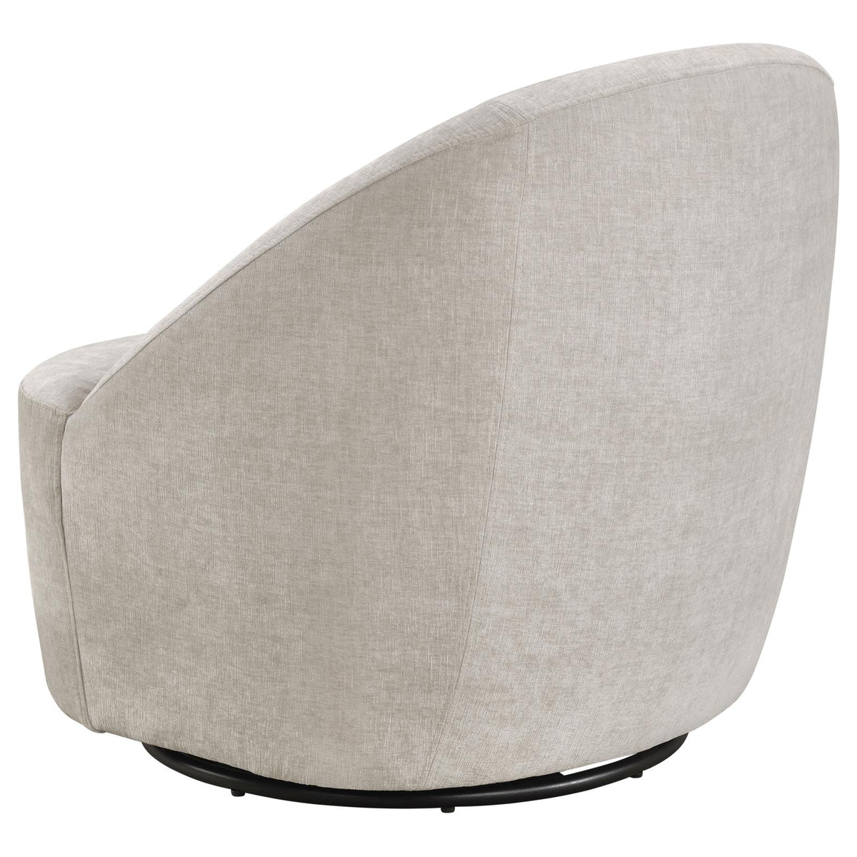 Leon Chenille Upholstered Swivel Accent Chair Beige