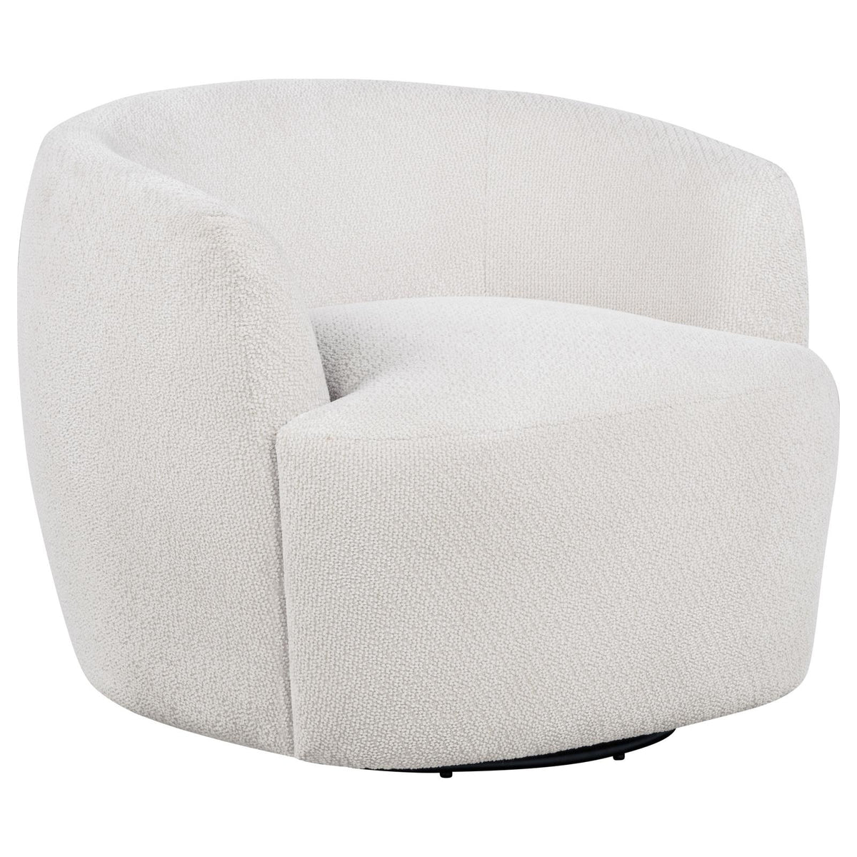Hudson Fabric Swivel Accent Chair Ivory