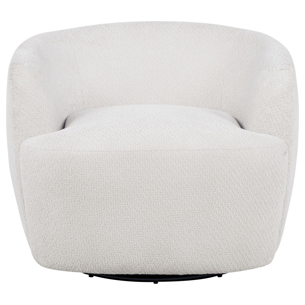 Hudson Fabric Swivel Accent Chair Ivory