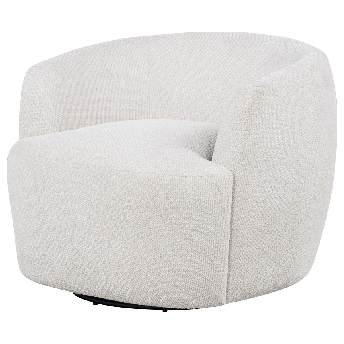 Hudson Fabric Swivel Accent Chair Ivory