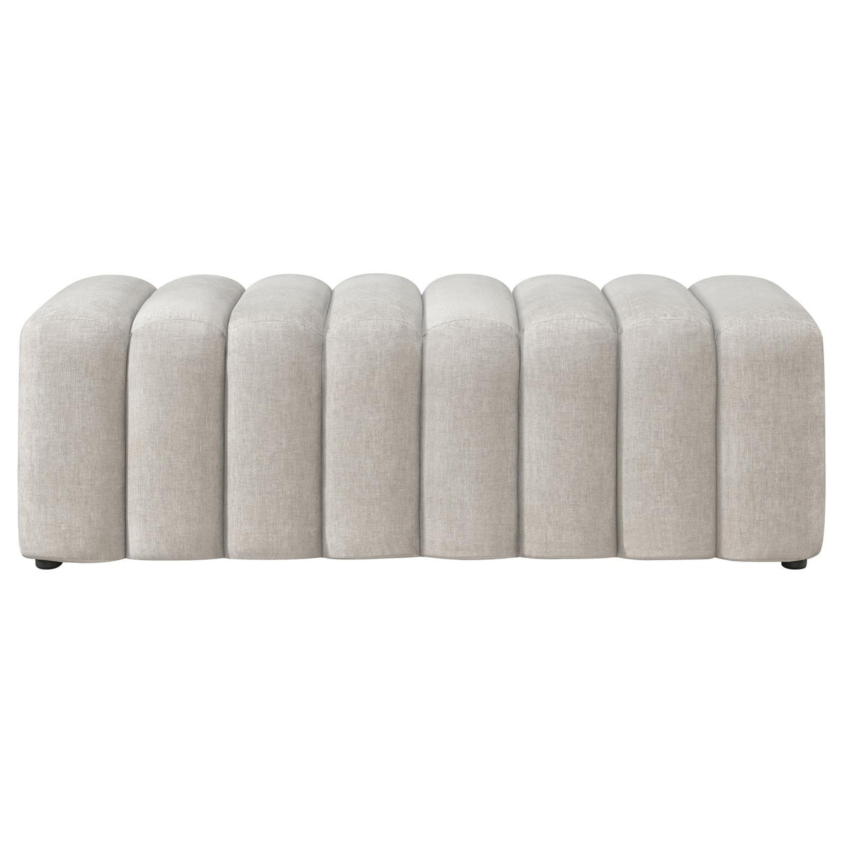 Summer Upholstered Channel Accent Bench Greige