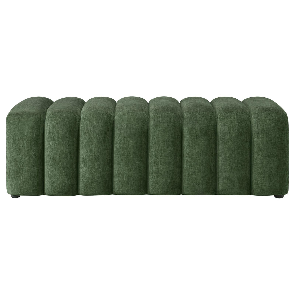 Summer Upholstered Channel Accent Bench Green