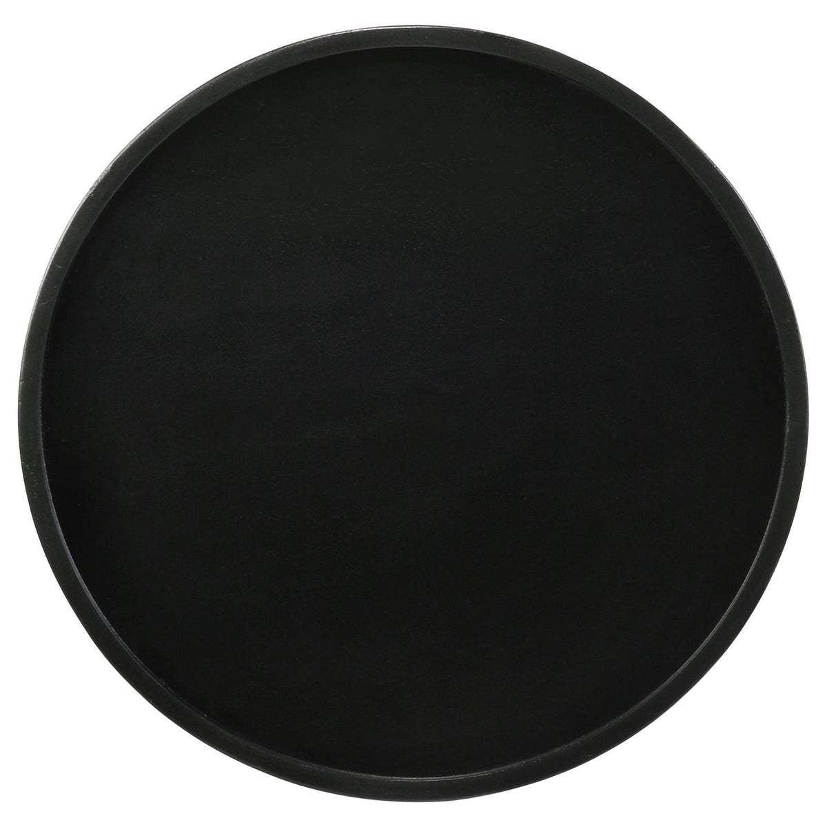 Ixia Round Solid Mango Wood Accent Side Table Black Stain