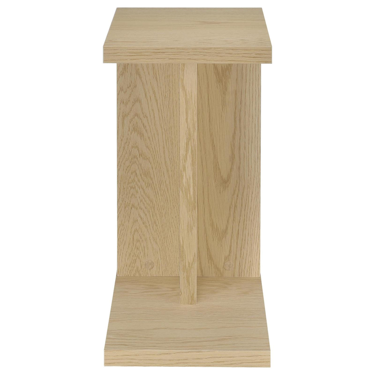 Clower Engineered Wood C-Shaped Sofa Side Table Light Oak