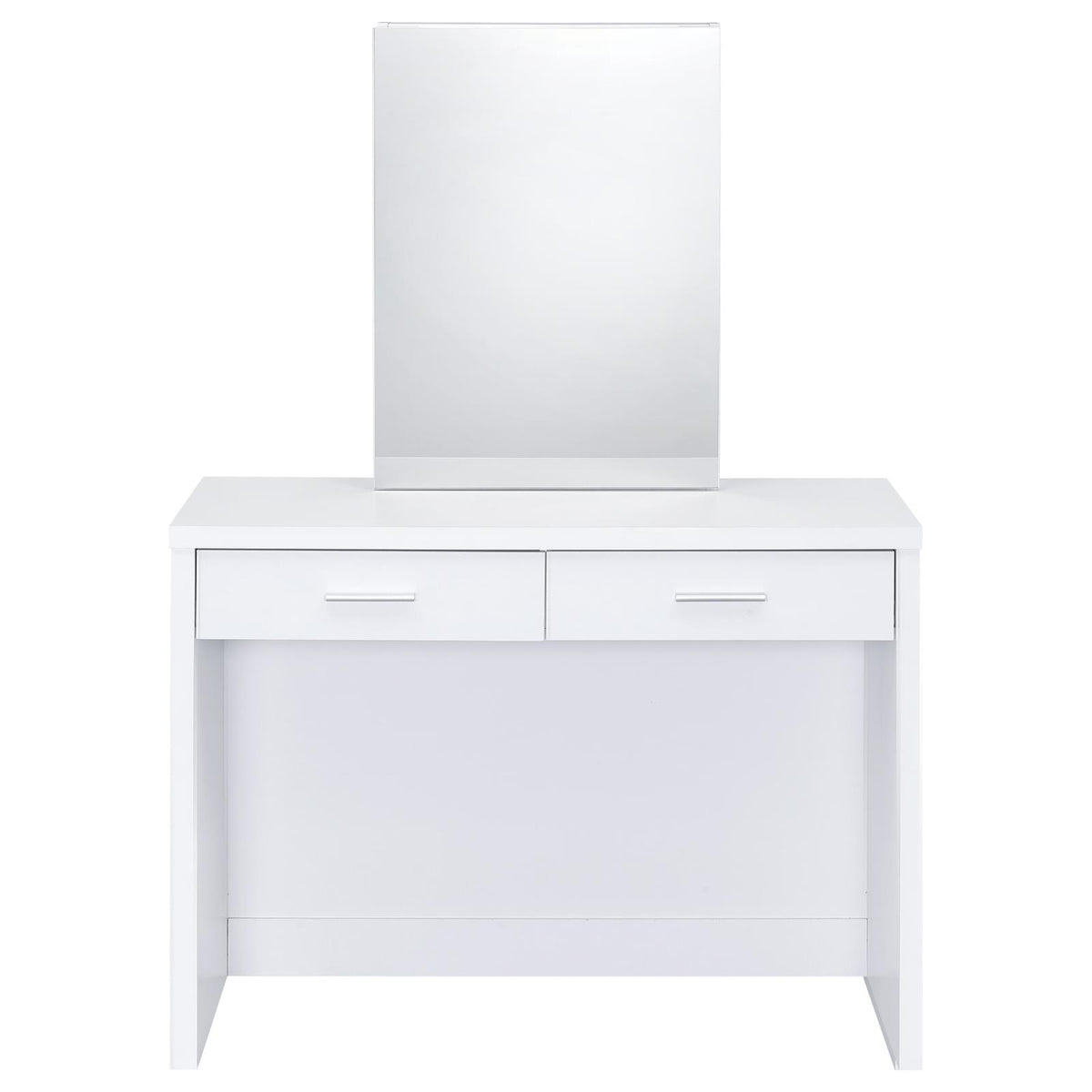 Bunbury Makeup Vanity Table Set Storage Mirror and Stool White