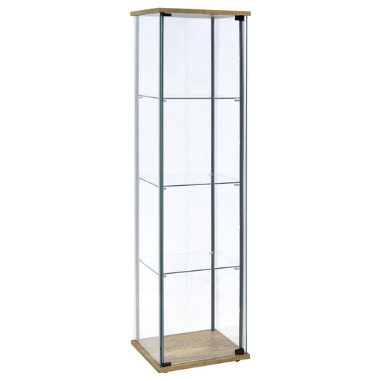 Bellatrix 3-shelf Clear Glass Curio Cabinet Mango