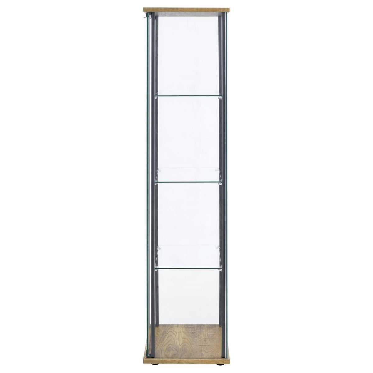Bellatrix 3-shelf Clear Glass Curio Cabinet Mango