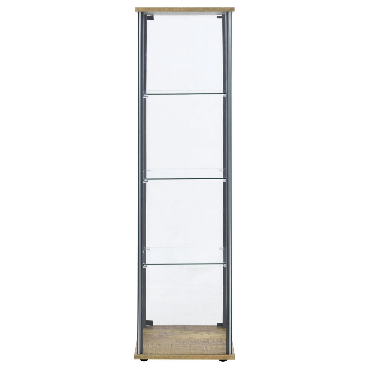 Bellatrix 3-shelf Clear Glass Curio Cabinet Mango