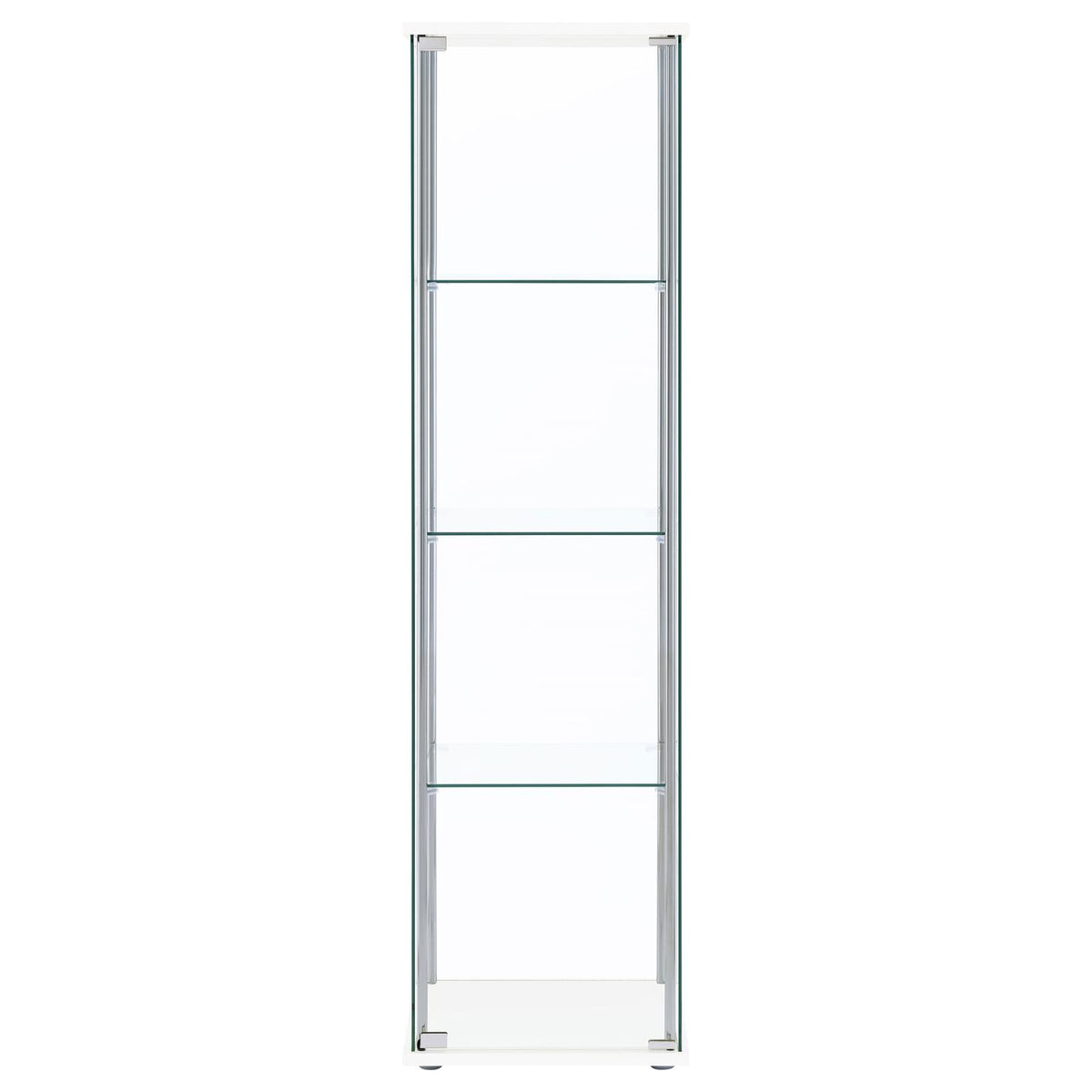 Bellatrix 3-shelf Clear Glass Curio Cabinet White