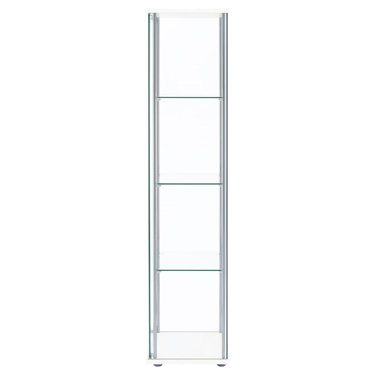 Bellatrix 3-shelf Clear Glass Curio Cabinet White