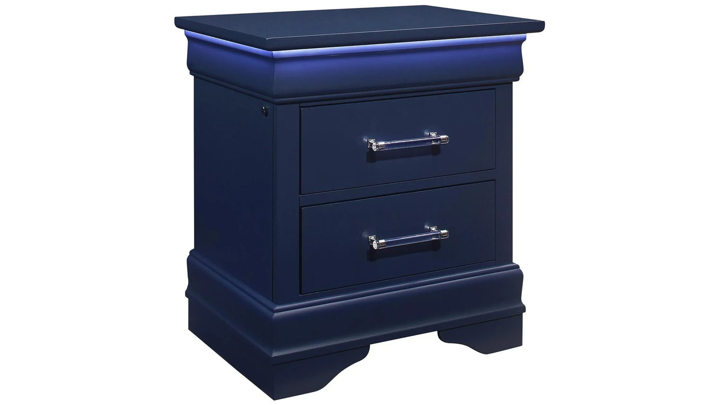 Charlie 4-Piece Bedroom Set — Blue with LED Lighting