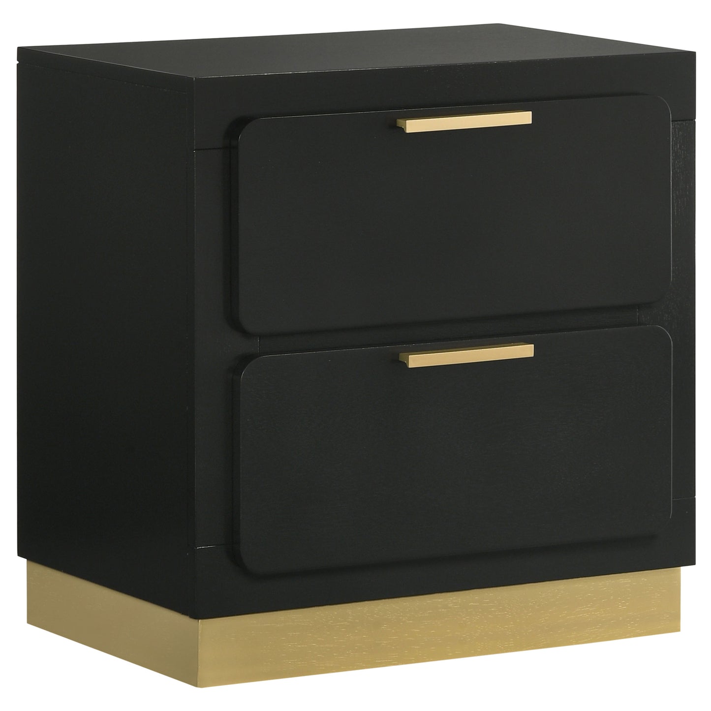 Caraway 4-Piece Bedroom Set — Black & Gold with LED Headboard