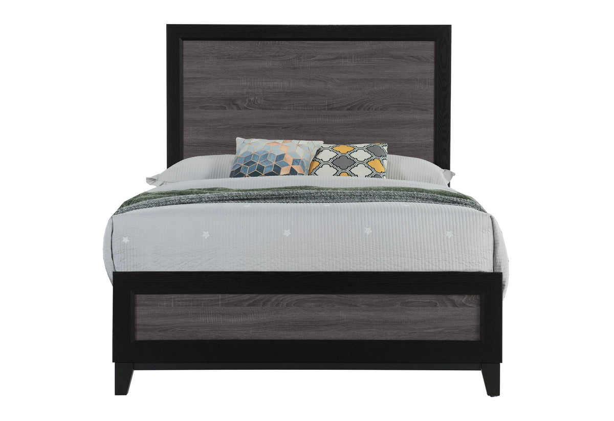 Lisbon Grey and Black Bed