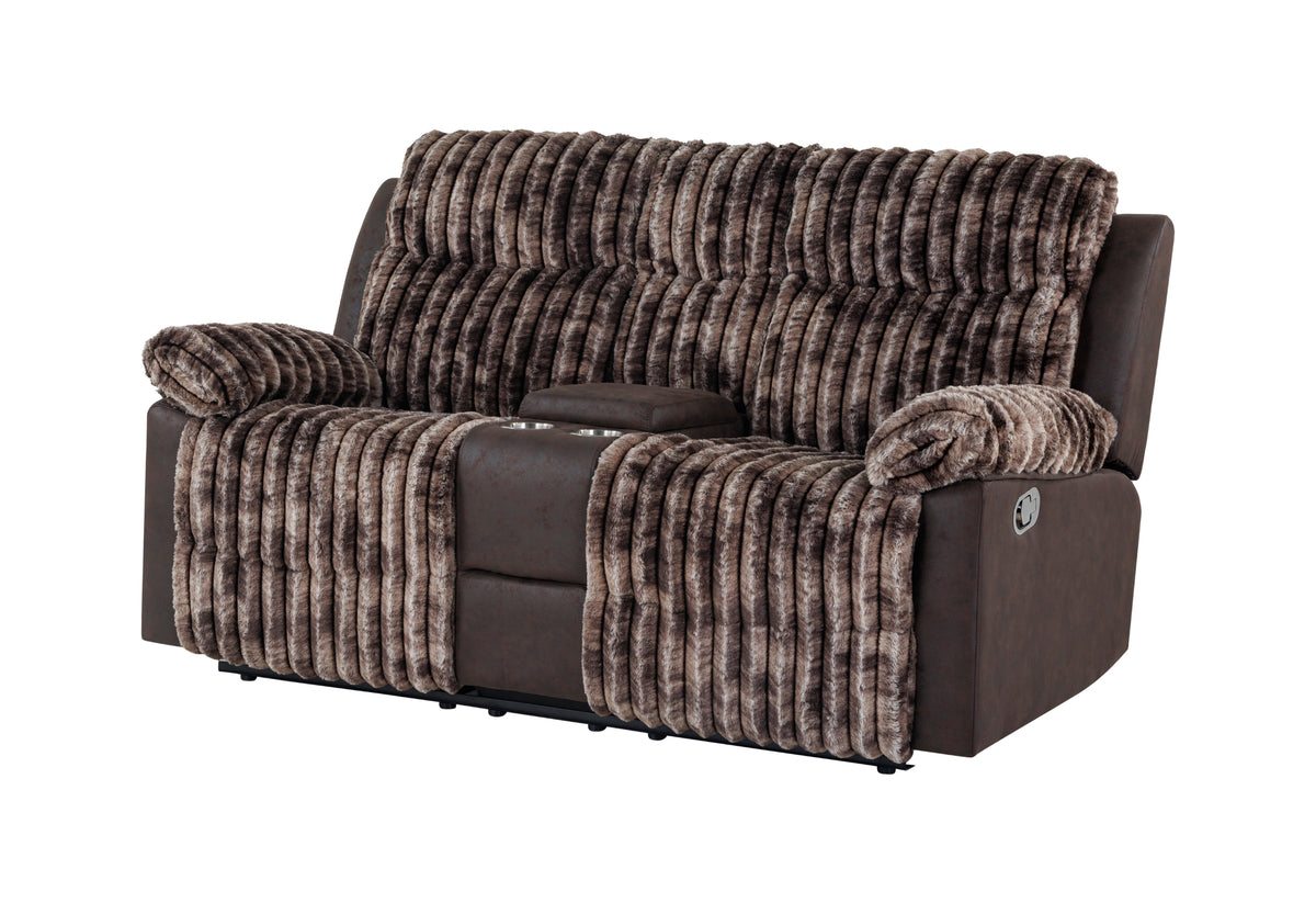 U6028 Reclining Living Room Set — Brown