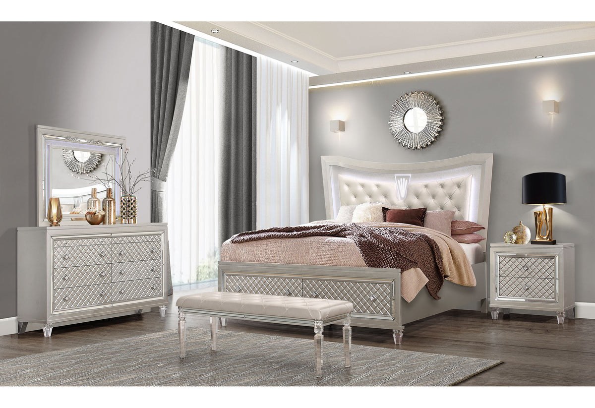 Paris Champagne Bedroom Bench