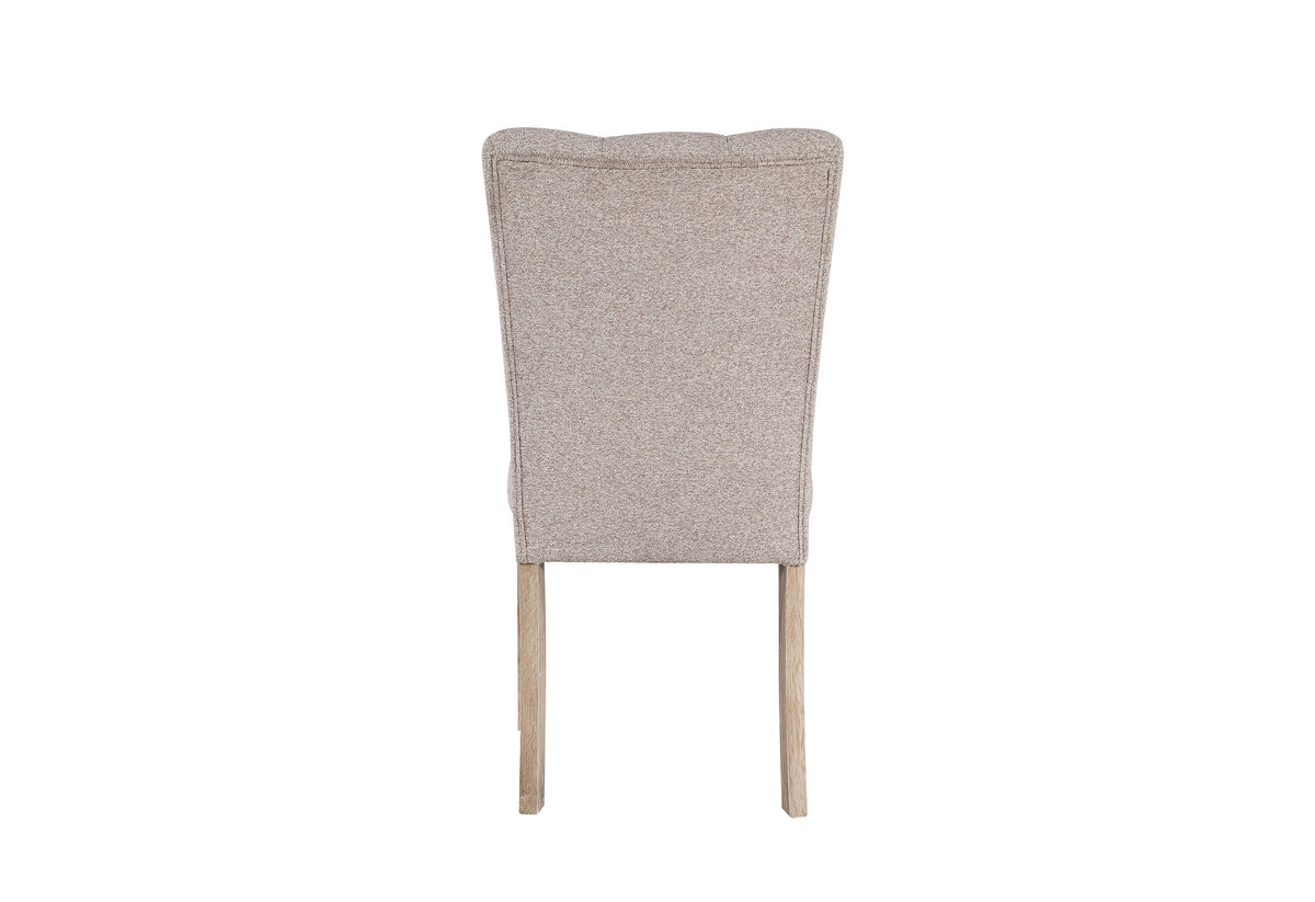 D02 Dining Set with D8683 Chairs — Natural / Beige