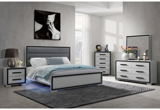 Amelia Grey/Black Bedroom Set