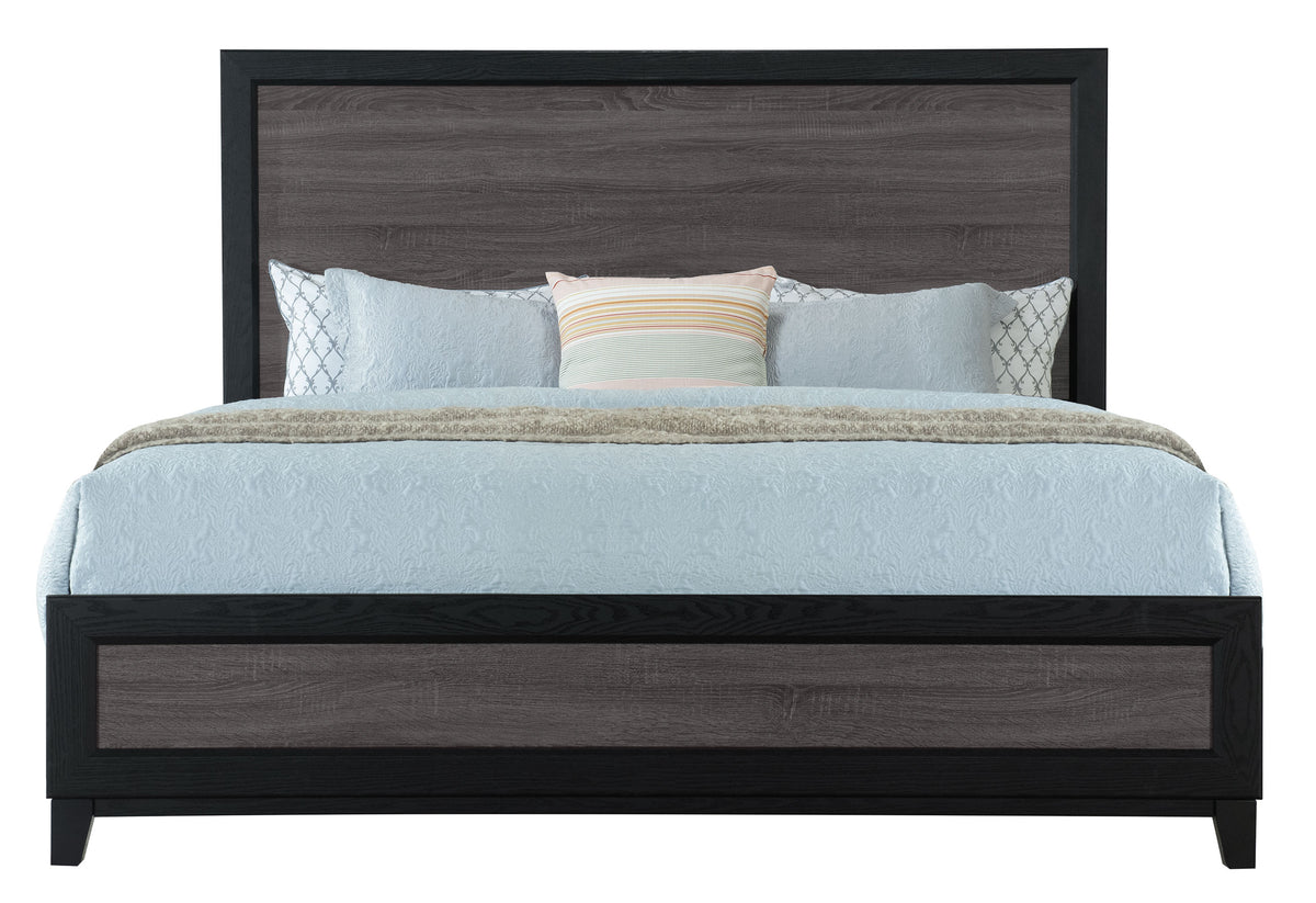 Lisbon Grey/Black Bedroom Set