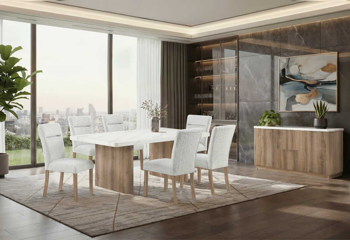 D2504 Dining Set — Light Grey