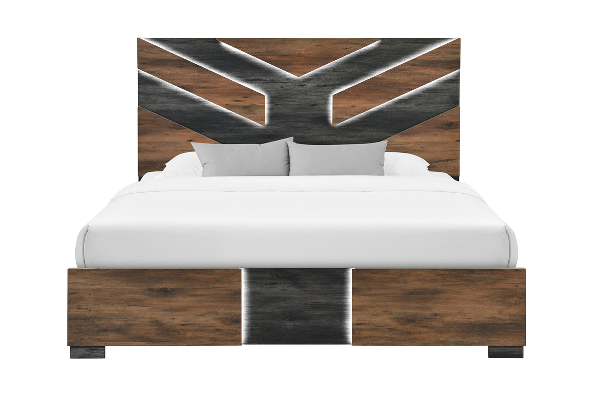 Optimus Brown/Black Bedroom Set