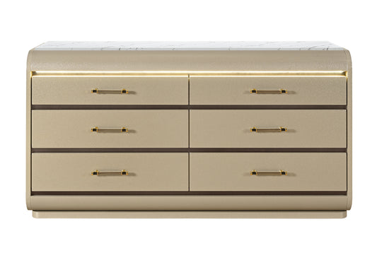 Genesis Gold Dresser with LED