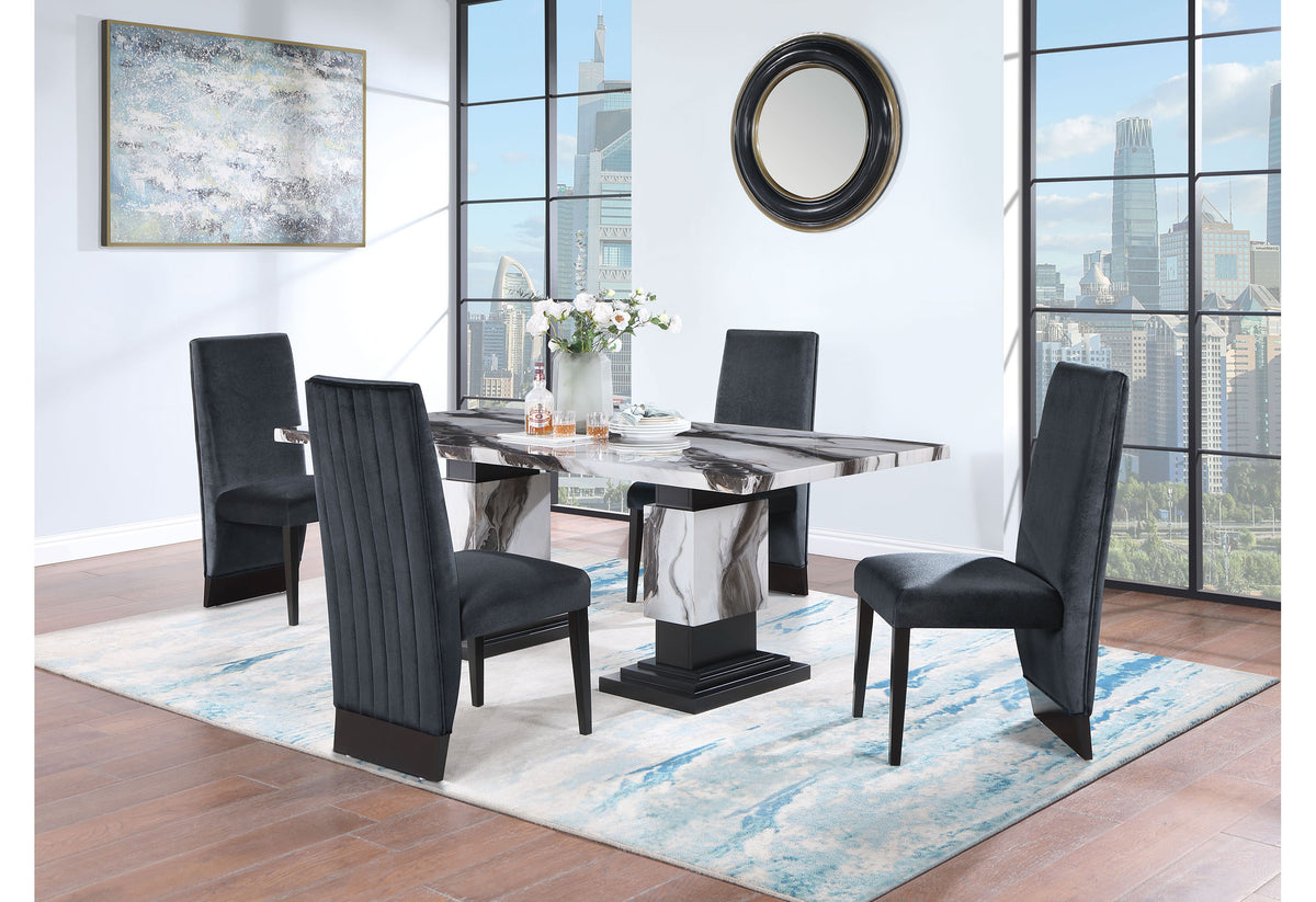D12 Dining Set — Black