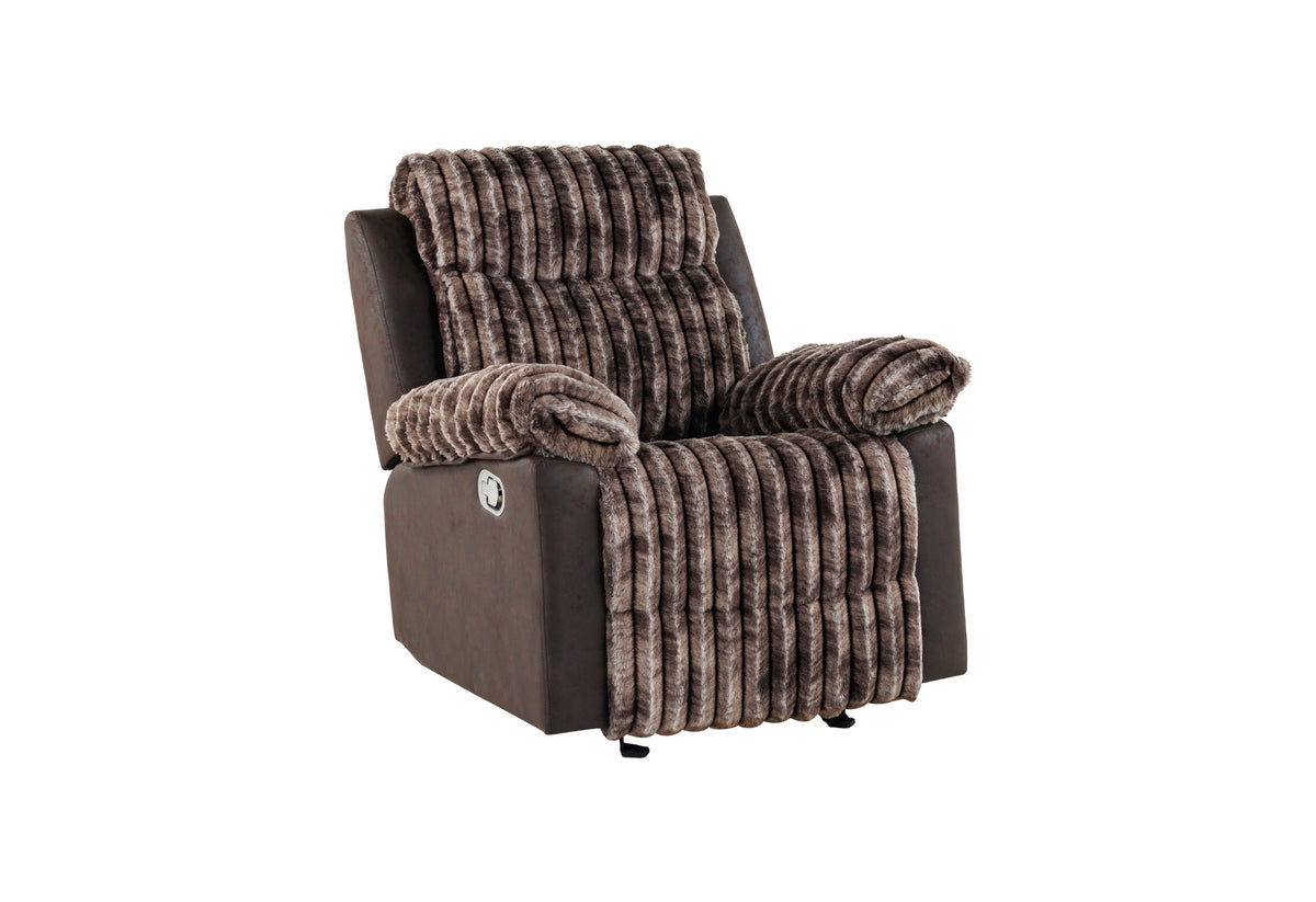 U6028 Reclining Living Room Set — Brown