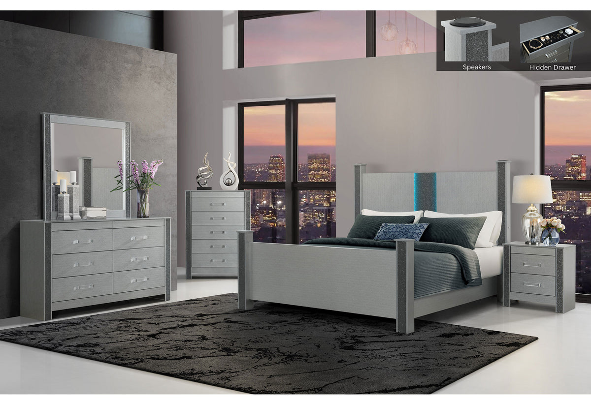 Logan Silver Bedroom Set