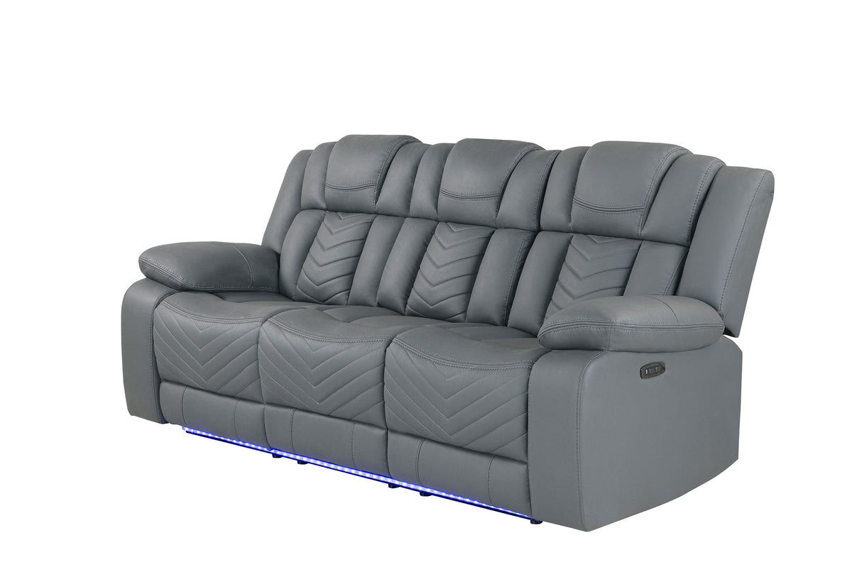U7068 Reclining Living Room Set — Grey
