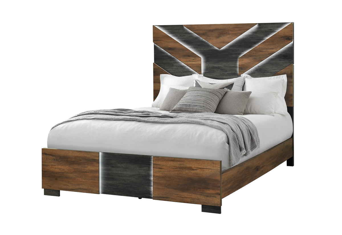 Optimus Brown/Black Bedroom Set