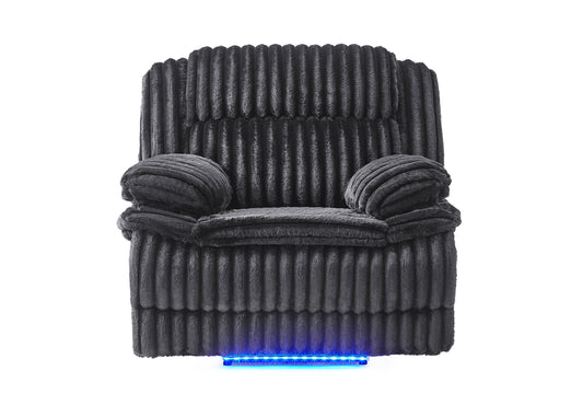 U8686 Reclining Living Room Set — Black