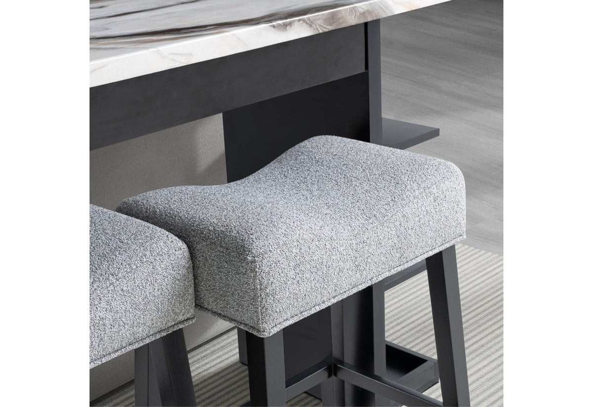 D3232CS Console Set with STOOLS Chairs — Light Grey