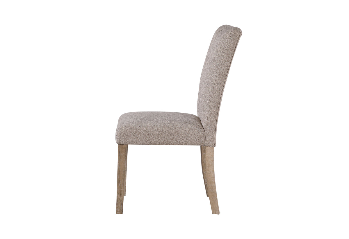 D02 Dining Set with D8683 Chairs — Natural / Beige