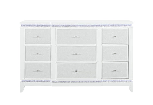 Alina White Dresser with LED