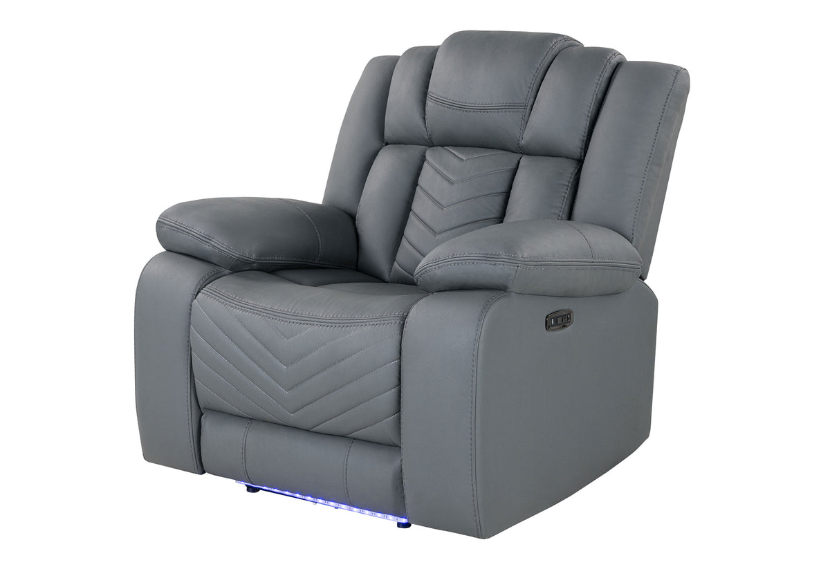 U7068 Reclining Living Room Set — Grey