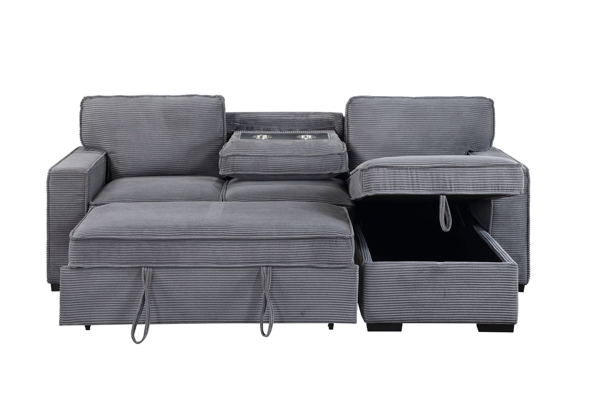 U0203 Light Grey Reversible Sofa Bed