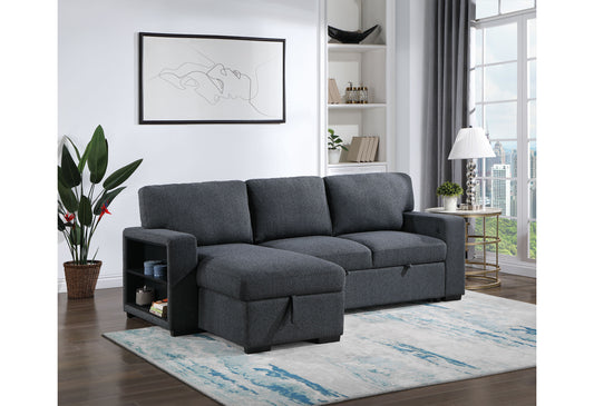 U0202 Dark Grey Reversible Pull Out Sofa Bed