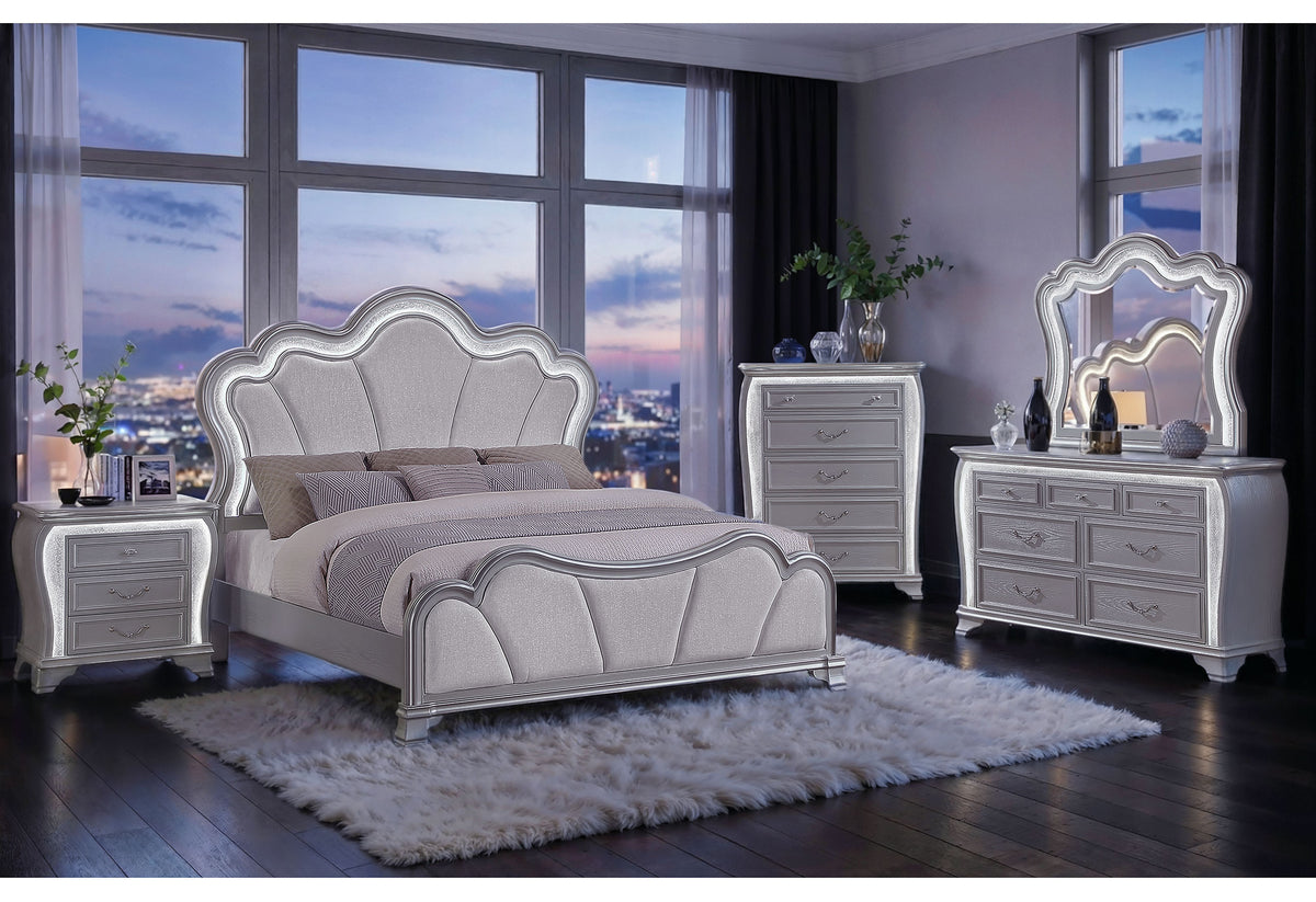 Aria Silver Bedroom Set