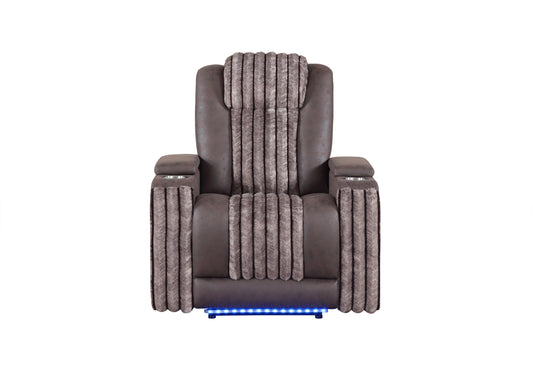 U8000 Reclining Living Room Set — Brown