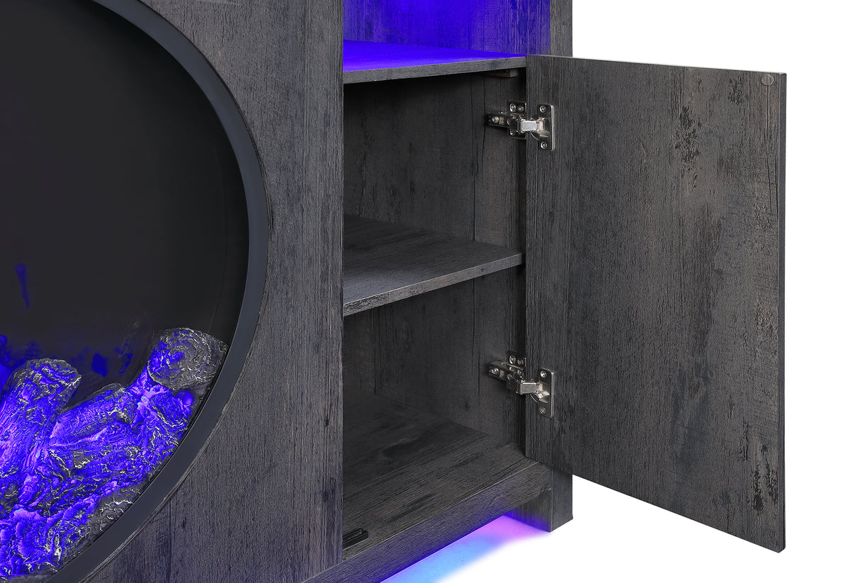 Nyla Grey 60" Entertainment Unit with Speakers and LED